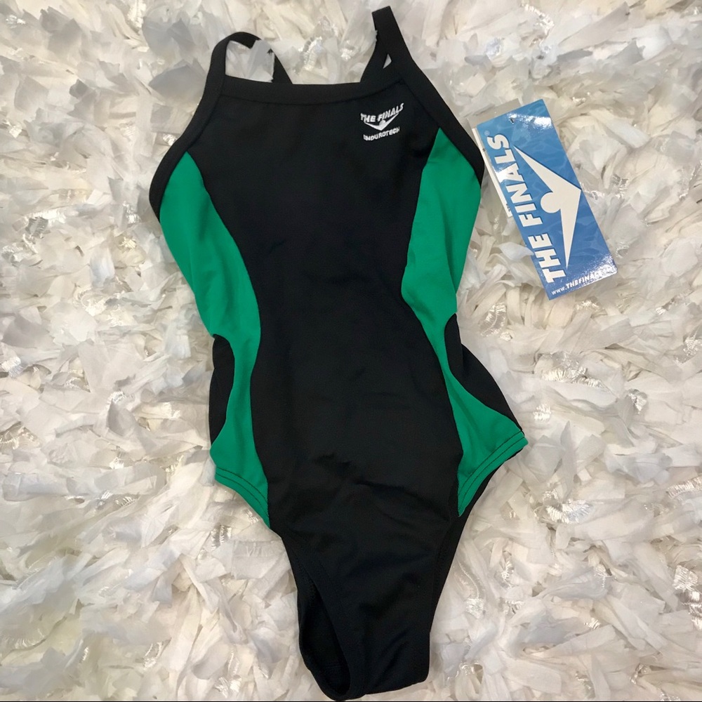 The Finals Black One Piece Swimsuit